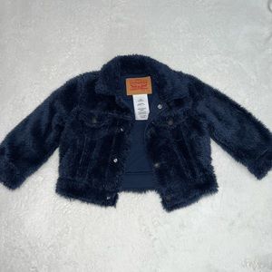 Baby Levi Strauss Navy Sherpa Jacket size 12M